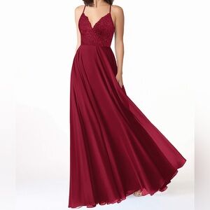 Azazie Sonya Dress in Burgundy, Size A14